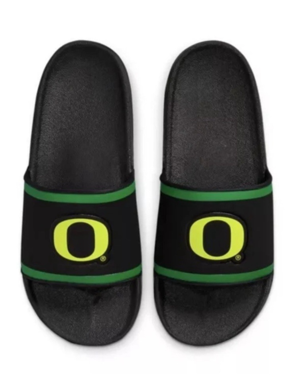 Nike Oregon Ducks Men's Slide Sandals Black Green Yellow College Logo